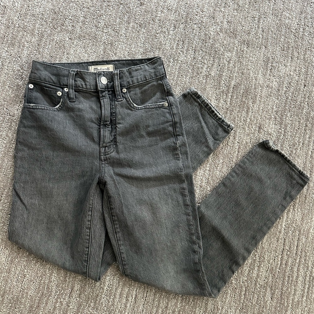 Madewell Women's Perfect Vintage Straight Leg Gray Jeans